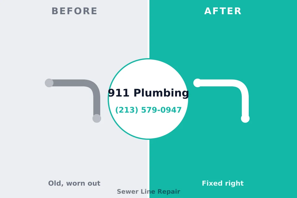 Before and after: plumbing repair West Milwaukee, WI